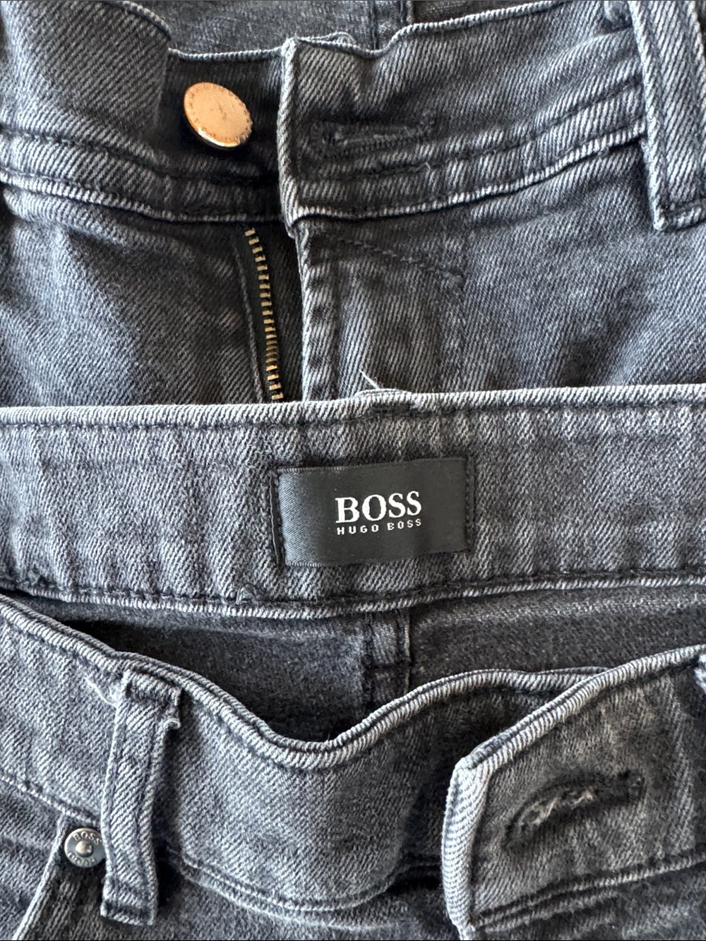 Boss Slim Men's Jeans in Charcoal Gray - Picture 3 of 8